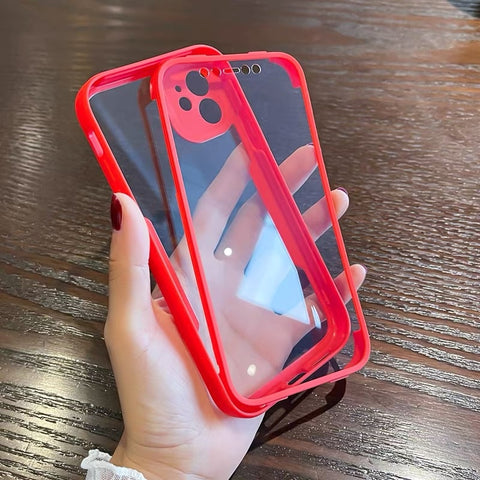 iPhone Case 360 Full Body Front+Back Silicone Bumper - Casefy