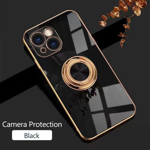 iPhone Case Plating Magnetic Attraction Ring With Holder - Casefy