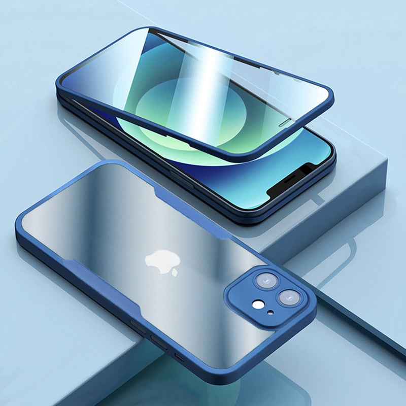 iPhone Case 360 Full Body Front+Back Silicone Bumper - Casefy