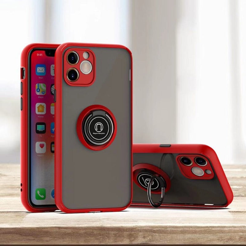 iPhone Case Ring Stand Holder Back Matte Cover - Casefy