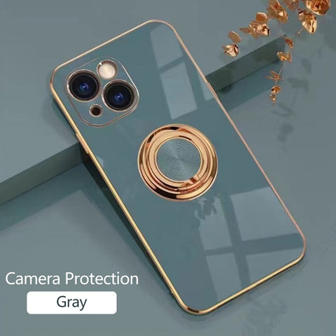 iPhone Case Plating Magnetic Attraction Ring With Holder - Casefy