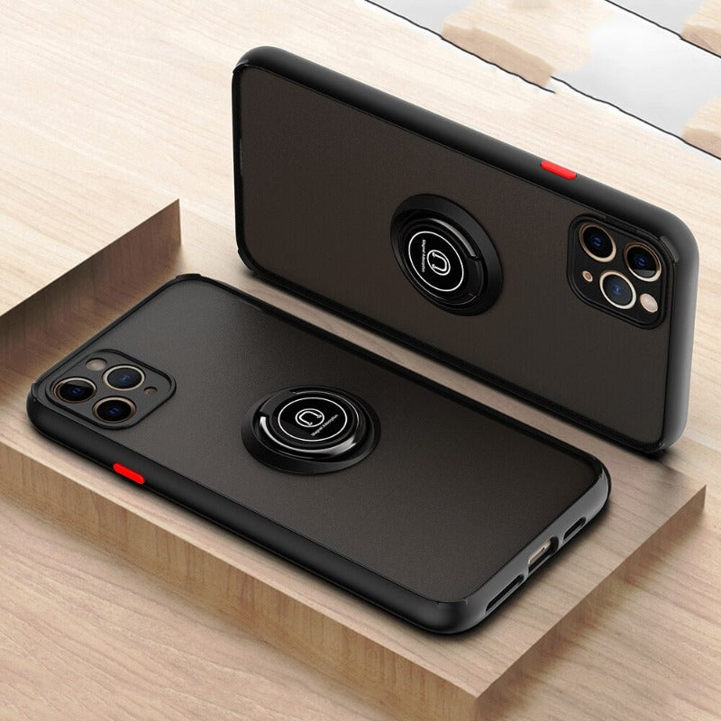 iPhone Case Ring Stand Holder Back Matte Cover - Casefy