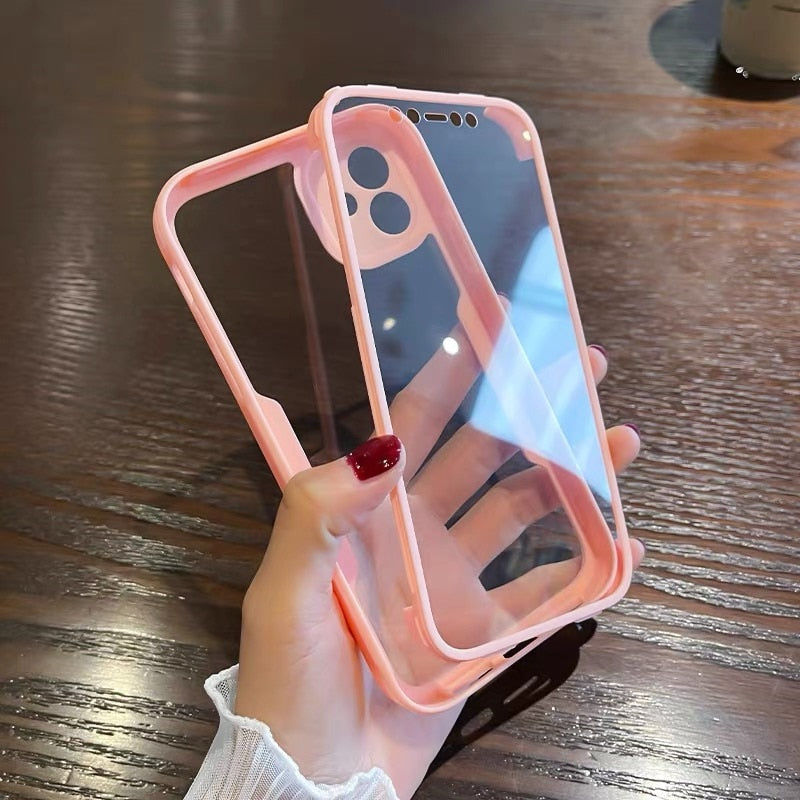 iPhone Case 360 Full Body Front+Back Silicone Bumper - Casefy