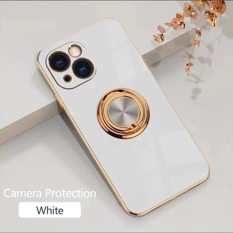 iPhone Case Plating Magnetic Attraction Ring With Holder - Casefy