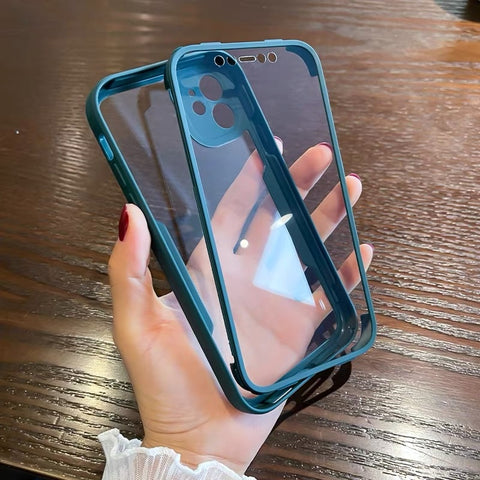 iPhone Case 360 Full Body Front+Back Silicone Bumper - Casefy