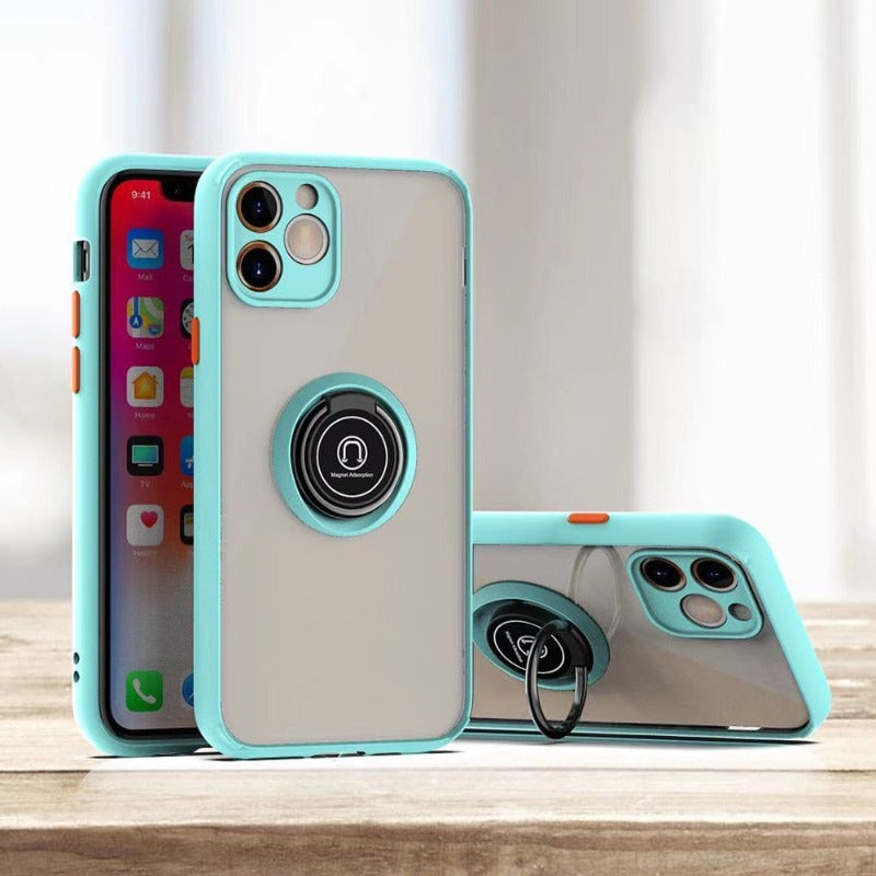iPhone Case Ring Stand Holder Back Matte Cover - Casefy