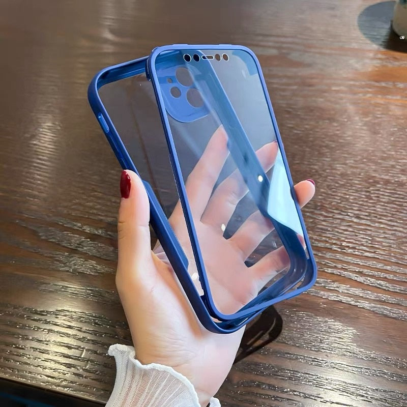 iPhone Case 360 Full Body Front+Back Silicone Bumper - Casefy