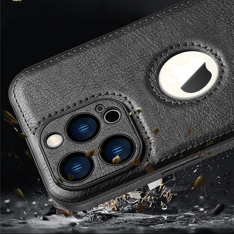 iPhone Case Leather Logo Hole - Casefy