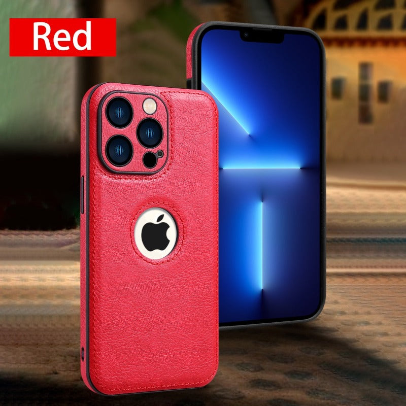 iPhone Case Leather Logo Hole - Casefy