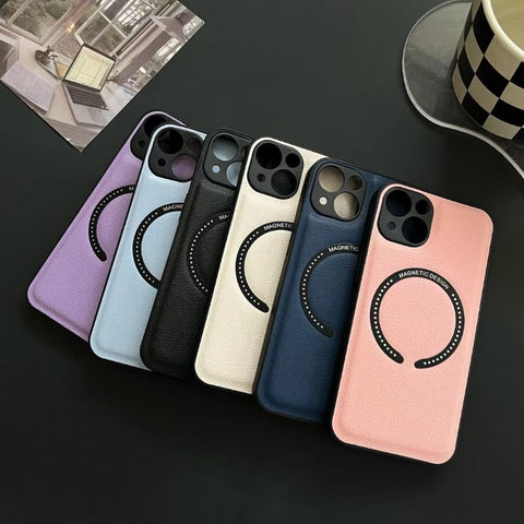 iPhone Case Leather Soft For Magsafe Wireless Charging - Casefy