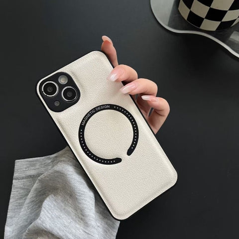 iPhone Case Leather Soft For Magsafe Wireless Charging - Casefy