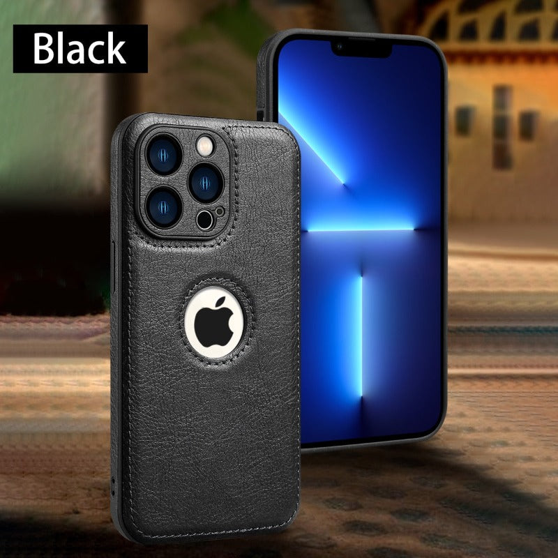 iPhone Case Leather Logo Hole - Casefy