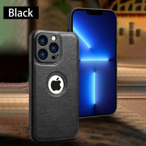 iPhone Case Leather Logo Hole - Casefy