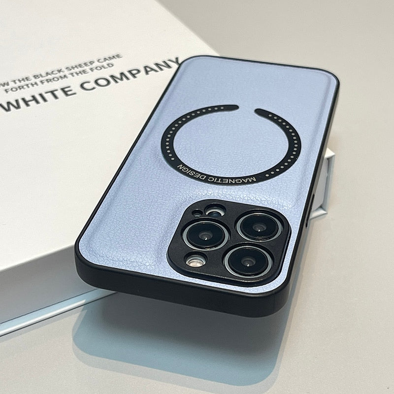 iPhone Case Leather Soft For Magsafe Wireless Charging - Casefy