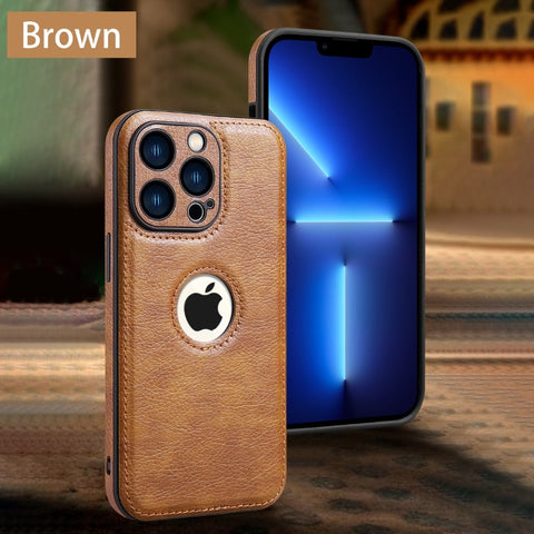 iPhone Case Leather Logo Hole - Casefy