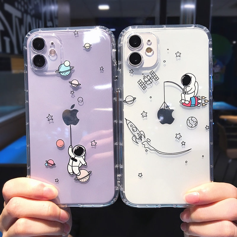 iPhone Case Cartoon Astronaut Star Space - Casefy