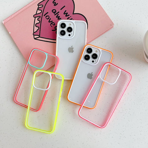 iPhone Case Transparent Neon Colorful - Casefy