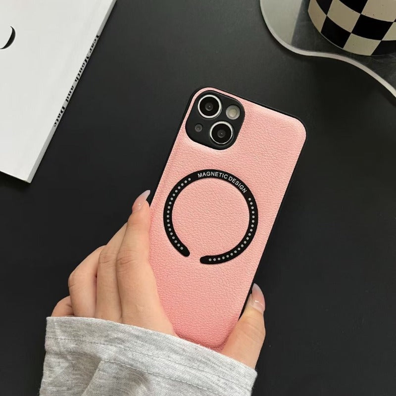 iPhone Case Leather Soft For Magsafe Wireless Charging - Casefy