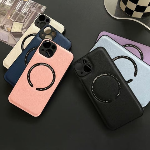 iPhone Case Leather Soft For Magsafe Wireless Charging - Casefy