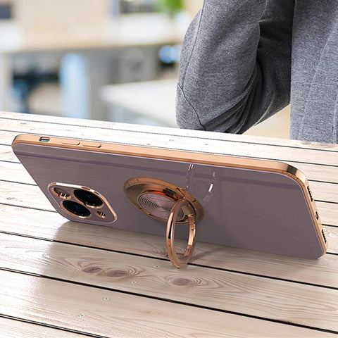 iPhone Case Plating Magnetic Attraction Ring With Holder - Casefy