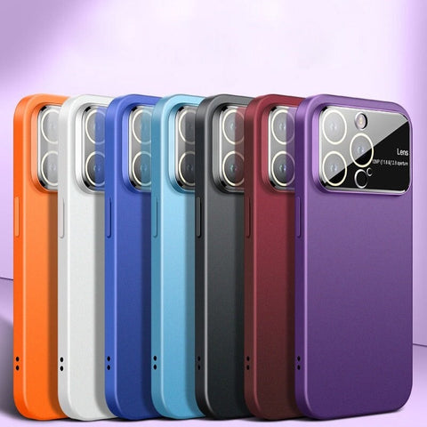 Slim Matte Case for iPhone Temper Glass Camera Protection