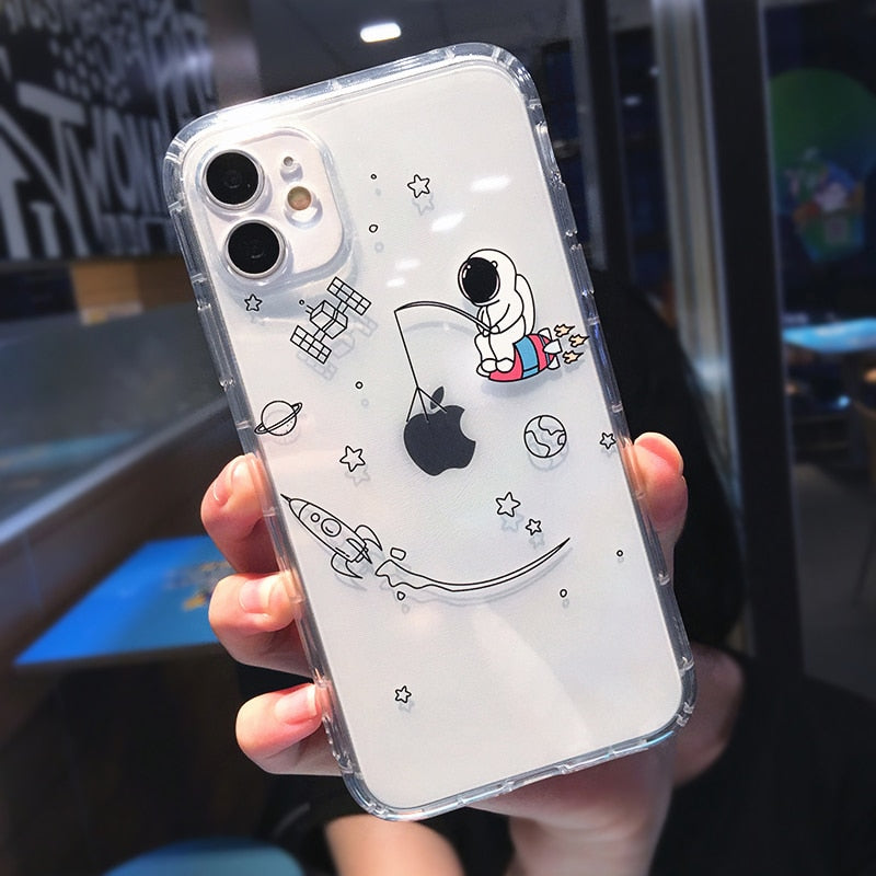 iPhone Case Cartoon Astronaut Star Space - Casefy